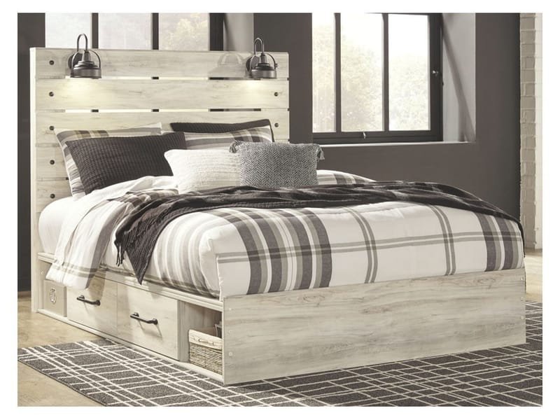 Ashley Bedroom Queen Panel Bed with Side Storage B192-57-54-160-B100-13