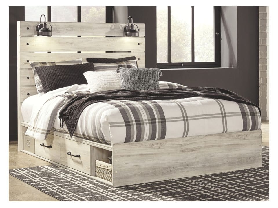 Ashley Bedroom Queen Panel Bed with 2 Storages B19...