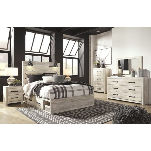 Ashley Bedroom Queen Panel Bed with 2 Storages B192-57-54-60-2-B100-13