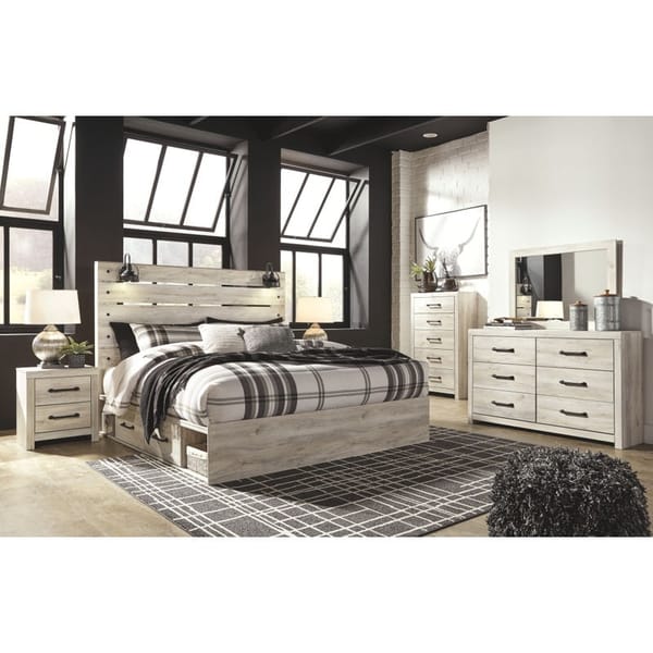 Ashley Bedroom King Panel Bed with Side Storage B192-58-56-160-B100-14