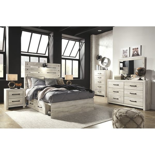 Ashley Bedroom Full Panel Bed with Side Storage B192-87-84-150-B100-12