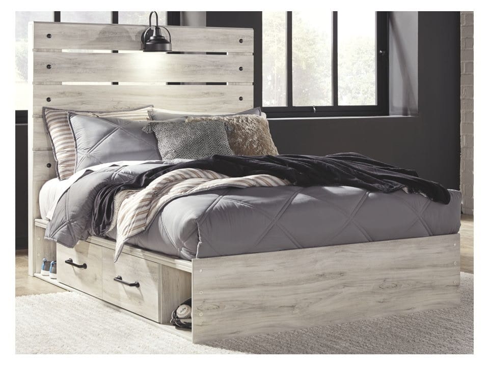 Ashley Bedroom Full Panel Bed with Side Storage B1...