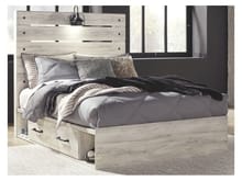 Ashley Bedroom Full Panel Bed with Side Storage B192-87-84-150-B100-12