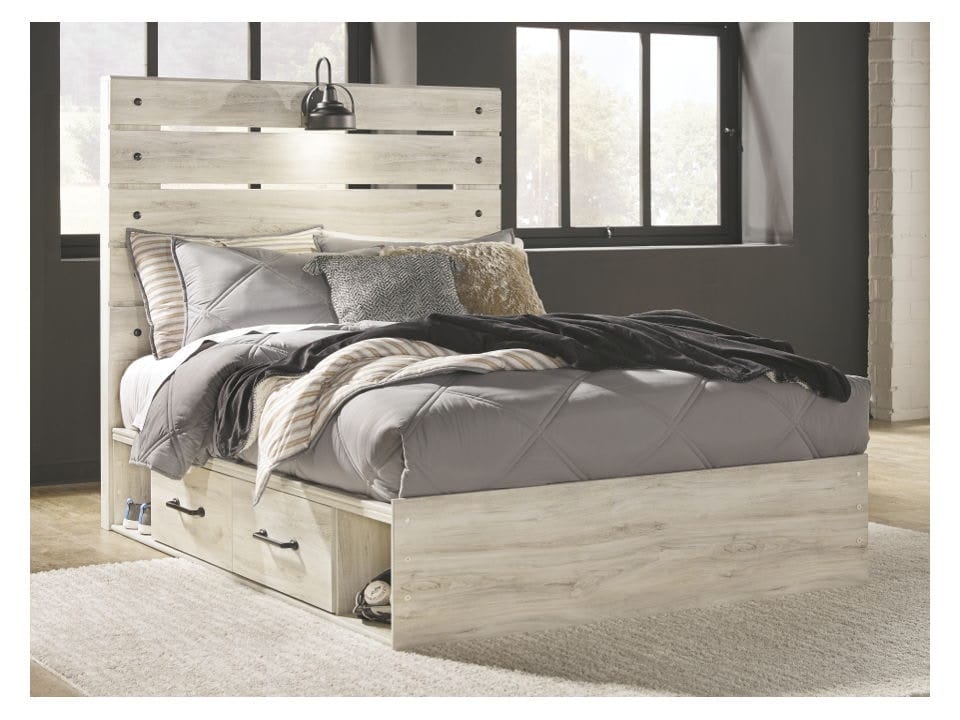 Ashley Bedroom Full Panel Bed with 2 Storages B192...