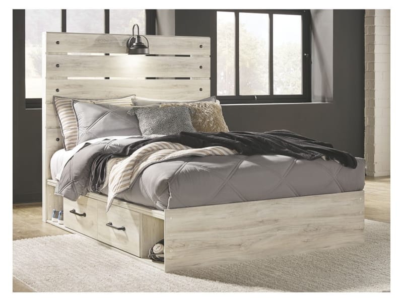 Ashley Bedroom Full Panel Bed with 2 Storages B192-87-84-50-2-B100-12