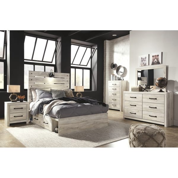 Ashley Bedroom Full Panel Bed with 2 Storages B192-87-84-50-2-B100-12