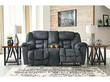 Ashley Living Room Capehorn Reclining Loveseat with Console 7690294