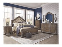 Ashley Bedroom 8 Piece California King Upholstered Sleigh Bed Set B803-31-36-46-58-56-94-92-2