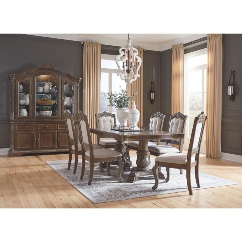 Ashley Dining Room 10 Piece Rectangular Dining Room Extension Table Set D803-55T-55B-01-8