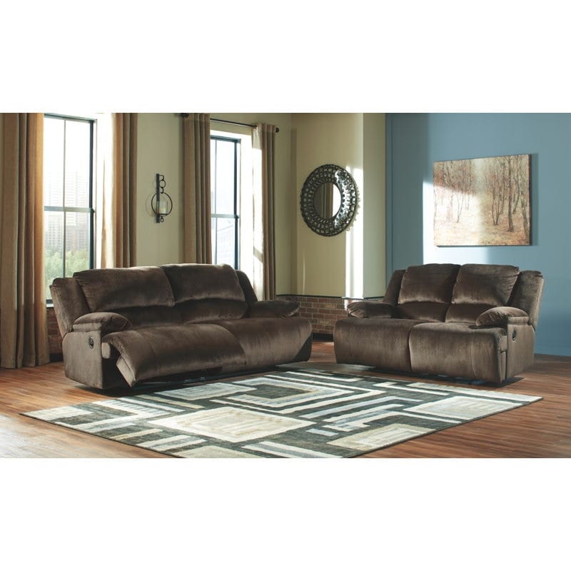 Ashley Living Room Reclining Sofa and Loveseat Set 36504-81-86