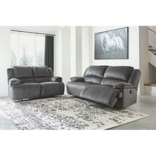 Ashley Living Room Power Reclining Sofa and Loveseat Set 36505-47-74