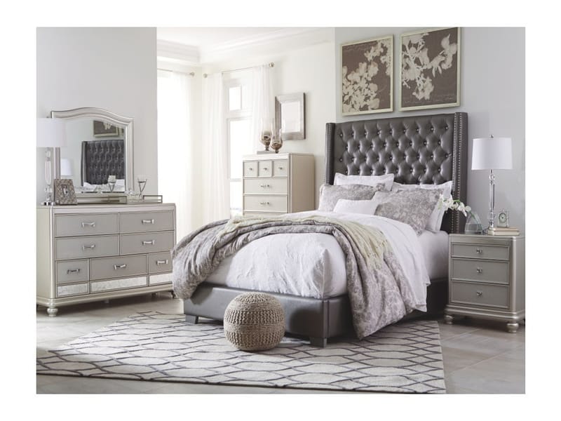 Ashley Bedroom 6 Piece King Upholstered Bedroom Set B650-31-136-46-78-76-93