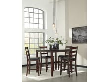 Ashley Dining Room Coviar Counter Height Dining Table and Bar Stools (Set of 5) D385-223