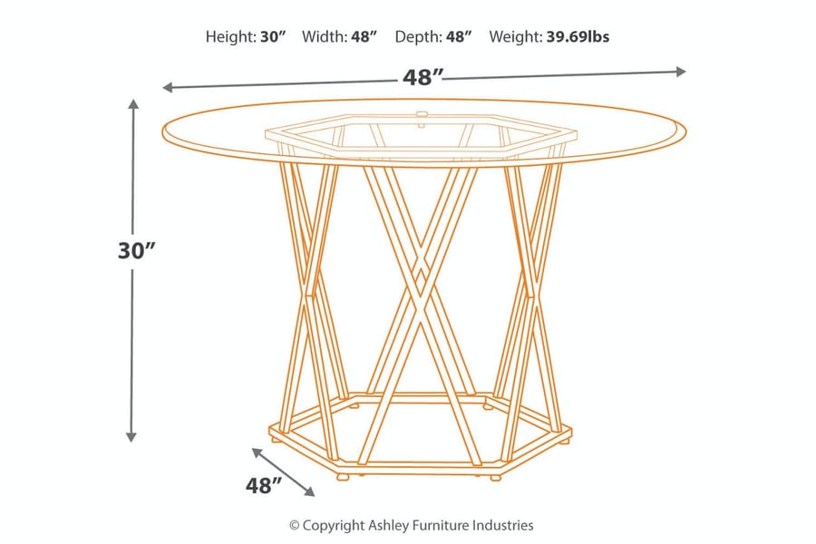 Ashley Dining Room Round Dining Room Table D275-15