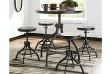 Ashley Dining Room Odium Counter Height Dining Table and Bar Stools (Set of 5) D284-223