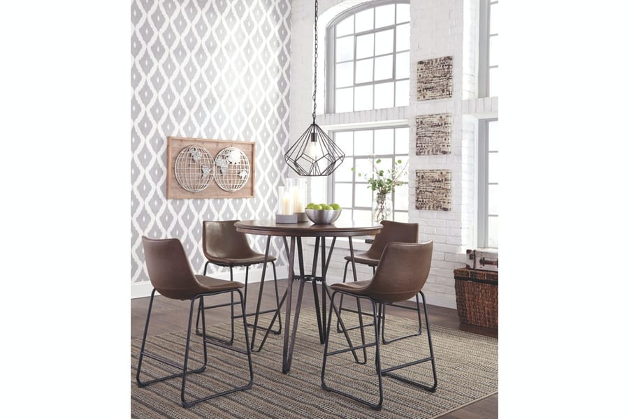 Ashley Bar and Game Room Centiar Counter Height Bar Stool (QTY 2) D372-124