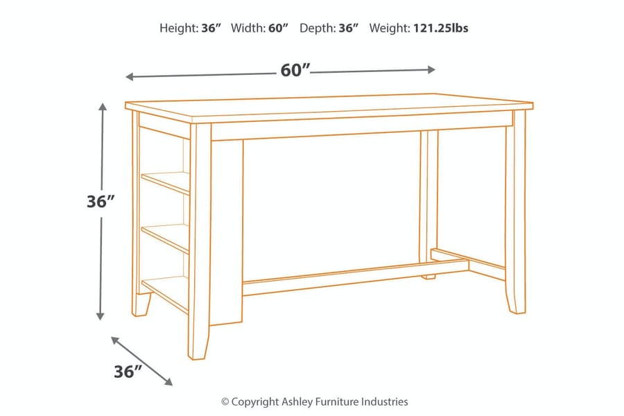Ashley Dining Room Rectangular Dining Room Counter Table D388-13