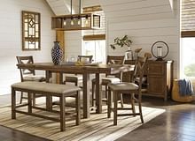Ashley Moriville 7 Piece Rectangular Counter Dining Set - Portland, OR | Key Home Furnishings