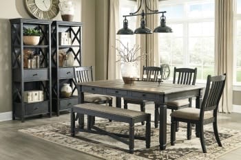 Ashley Tyler Creek 8 Piece Rectangular Dining Set - Portland, OR | Key Home Furnishings