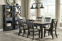 Ashley Tyler Creek 9 Piece Rectangular Dining Set - Portland, OR | Key Home Furnishings