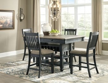 Ashley Tyler Creek 5 Piece Rectangular Counter Dining Set - Portland, OR | Key Home Furnishings