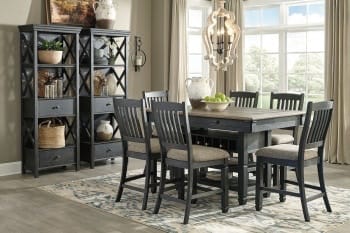 Ashley Tyler Creek 9 Piece Rectangular Counter Dining Set - Portland, OR | Key Home Furnishings