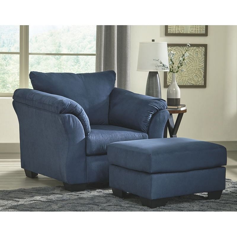 Ashley Living Room Chair with Ottoman 75007-20-14