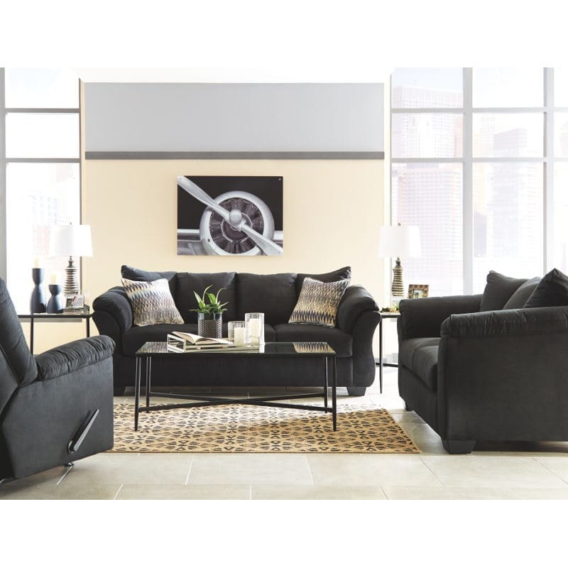 Darcy - Black Living Room 3 PC Set