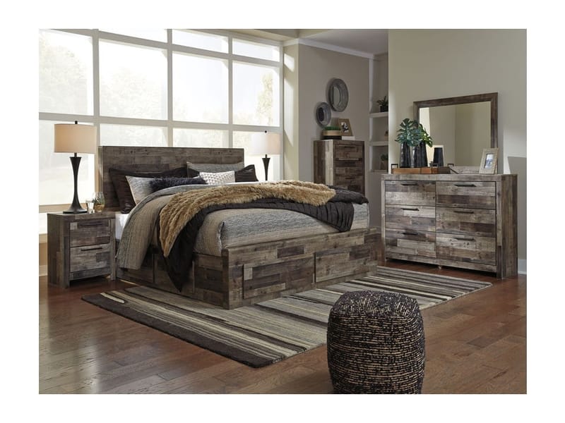 Ashley Bedroom 10 Piece King Panel Storage Bed Set B200-31-36-46-58-56S-60-2-92-2-B100-14