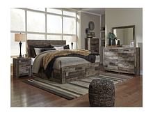 Ashley Bedroom 8 Piece King Panel Storage Bedroom Set B200-31-36-46-58-56S-60-2-B100-14