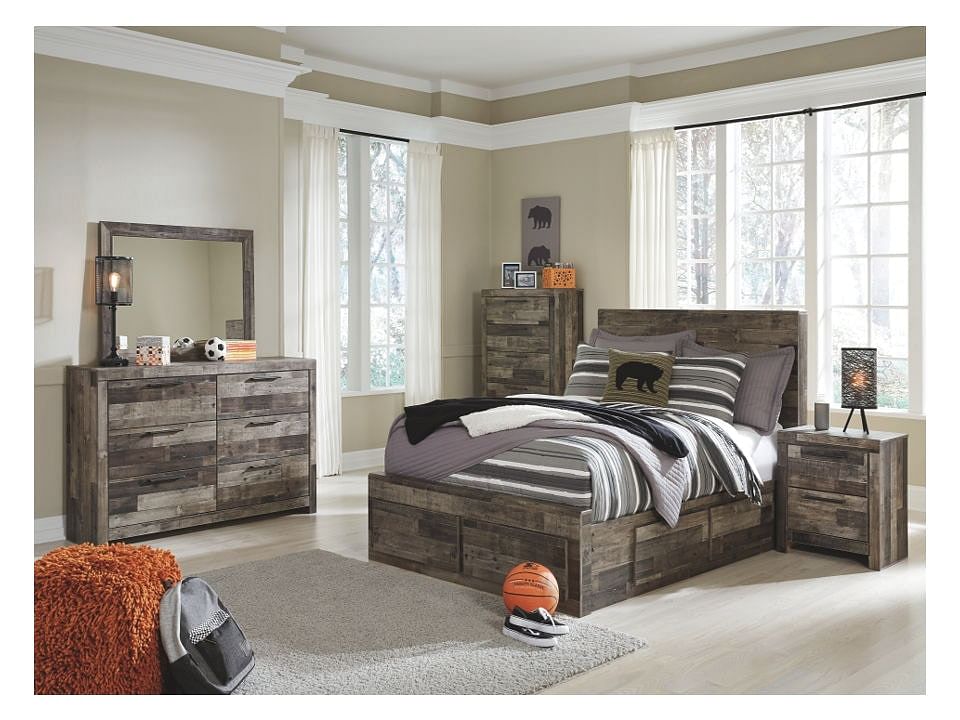 Ashley Bedroom 10 Piece Full Panel Bed with 2 Storages Set B200-31-36-46-87-84S-50-2-92-2-B100-12