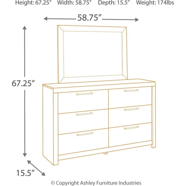 Ashley Bedroom 7 Piece Full Panel Bed with 2 Storages Set B200-31-36-87-84S-50-2-B100-12