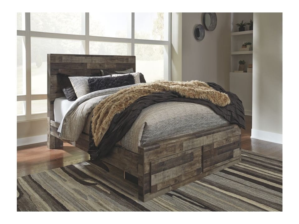 Ashley Bedroom Queen Storage Footboard Bed B200-57...