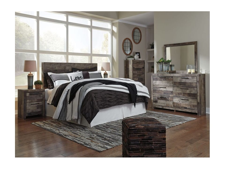 Ashley Bedroom 6 Piece King Panel Headboard Set B200-58-31-36-46-92-B100-66