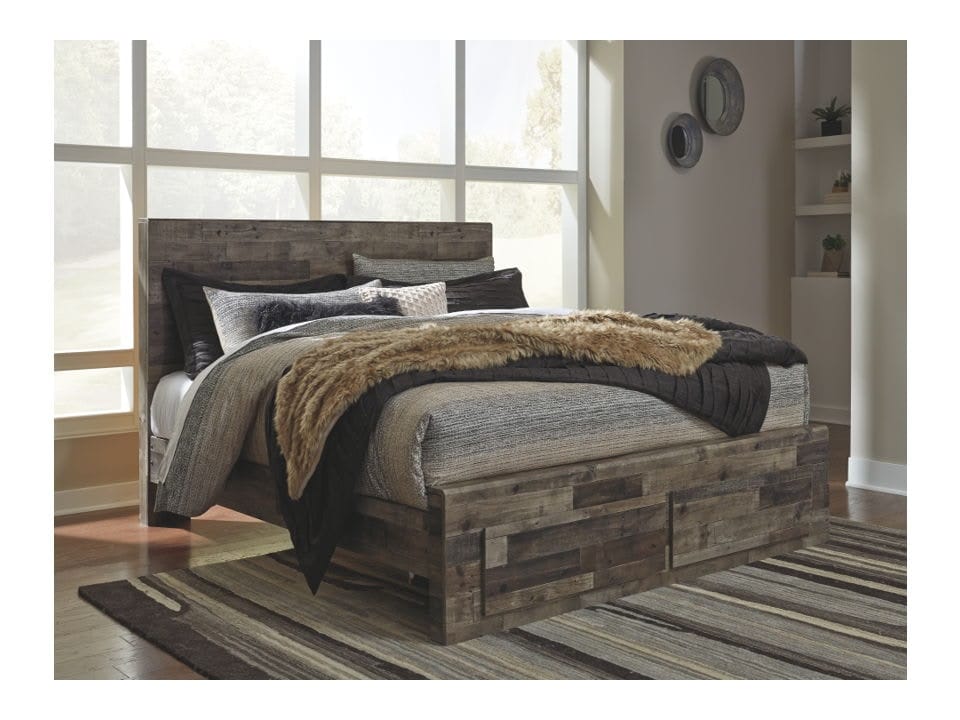 Ashley Bedroom King Storage Footboard Bed B200-58-...