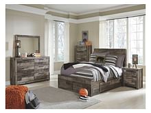 Ashley Bedroom Full Panel Bed with Storage Set B200-84S-87-50-2-31-36-46-92-B100-12