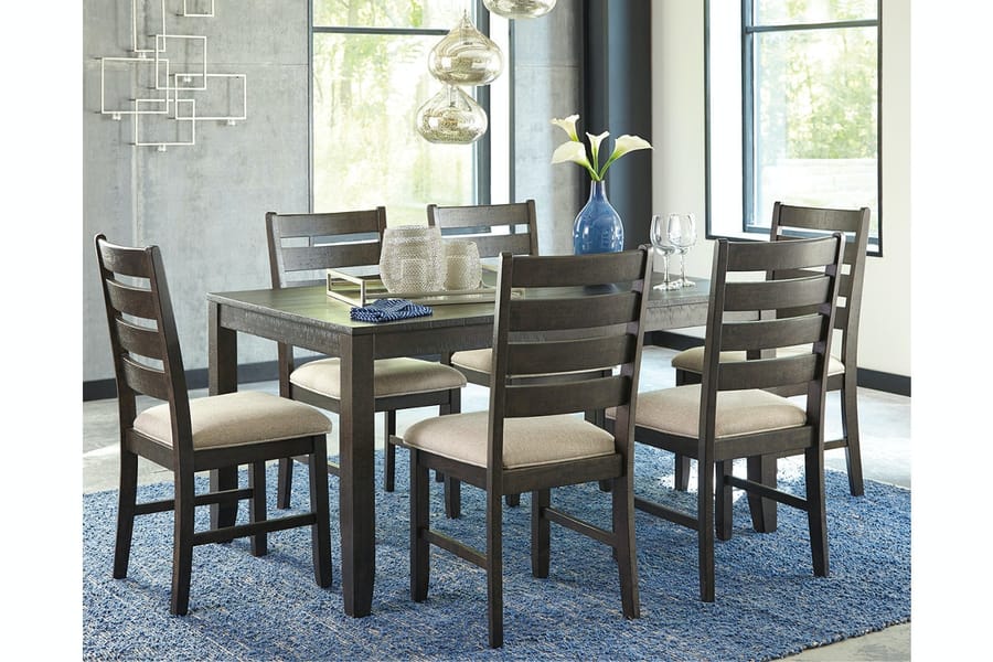 Ashley Dining Room Rokane Dining Table and Chairs (Set of 7) D397-425