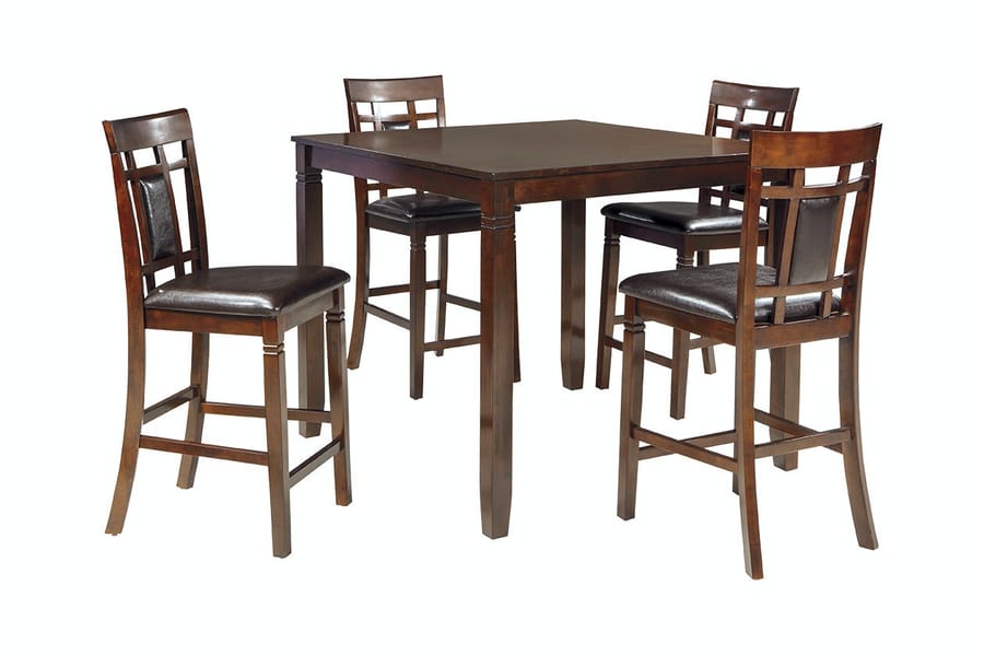 Ashley Dining Room Bennox Counter Height Dining Table and Bar Stools (Set of 5) D384-223