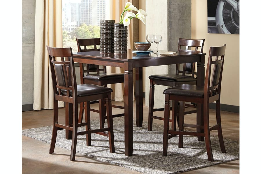 Ashley Dining Room Coviar Counter Height Dining Table and Bar Stools (Set of 5) D385-223