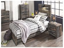 Ashley Bedroom Dresser and Mirror and Chest and Twin Panel Bed and 2 Nightstands Set B211-31-36-46-53-52-83-92-2