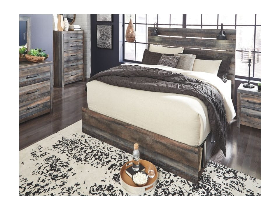 Ashley Bedroom 7 Piece Queen Panel Bed with Storag...