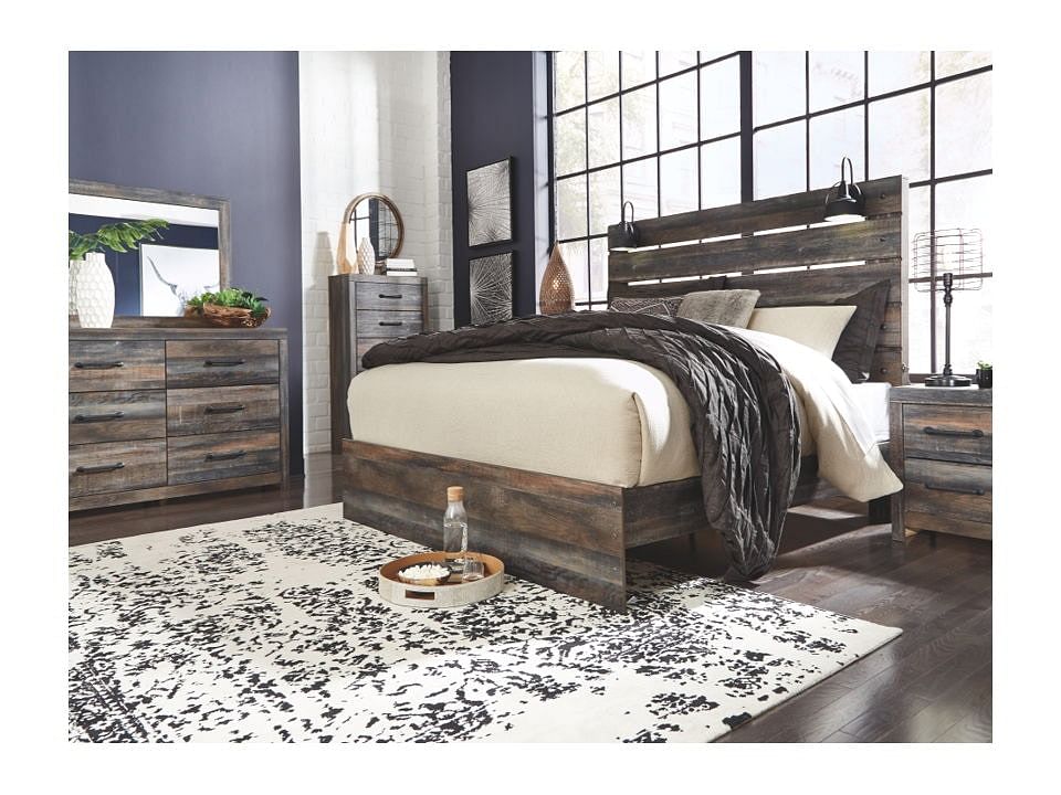 Ashley Bedroom 6 Piece King Panel Bed Set B211-31-36-46-58-56-97