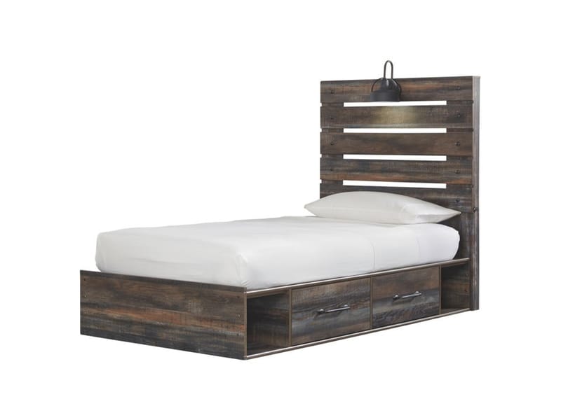 Ashley Bedroom Twin Panel Bed with Storage B211-53-52-150-B100-11