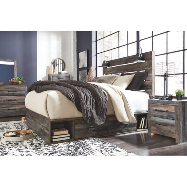 Ashley Bedroom Queen Panel Bed with Storage B211-57-54-160-B100-13