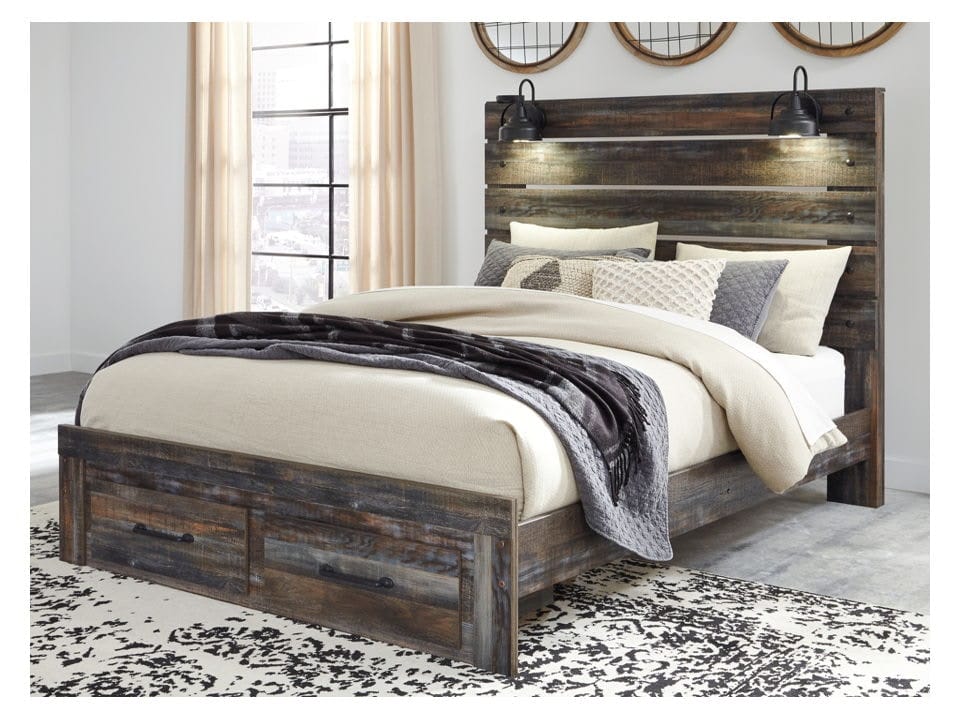 Ashley Bedroom Queen Panel Bed with Storage B211-5...