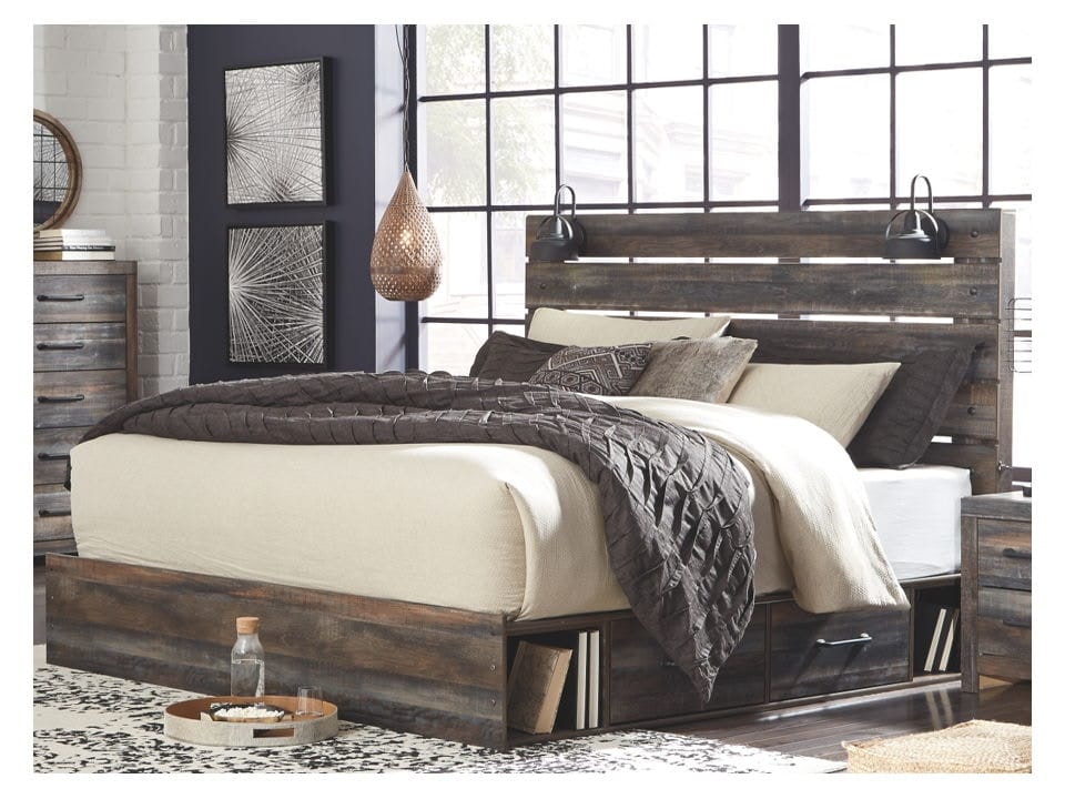 Ashley Bedroom King Panel Storage Bed B211-58-56-6...