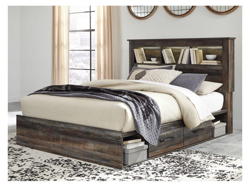 Ashley Bedroom Queen Bookcase Bed with Under Bed Storage B211-65-54-160-B100-13