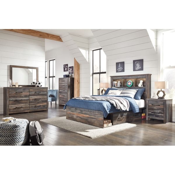 Ashley Bedroom Full Bookcase Bed with Storage B211-85-84-150-B100-12