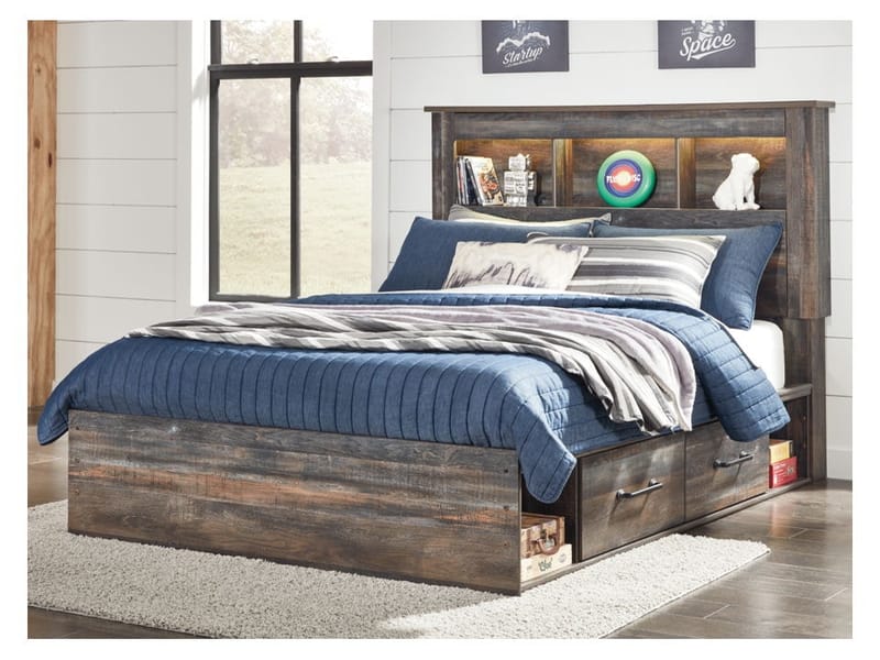Ashley Bedroom Full Bookcase Bed with Storage B211-85-84-150-B100-12