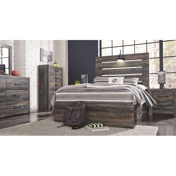 Ashley Bedroom Full Panel Bed with Storage B211-87-84-150-B100-12